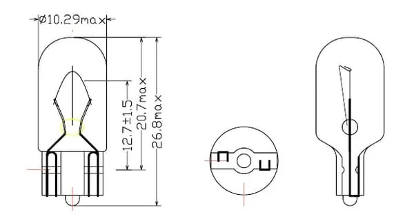 Kramp - B1227 - Lampadina W5W 5W W2.1x9.5d