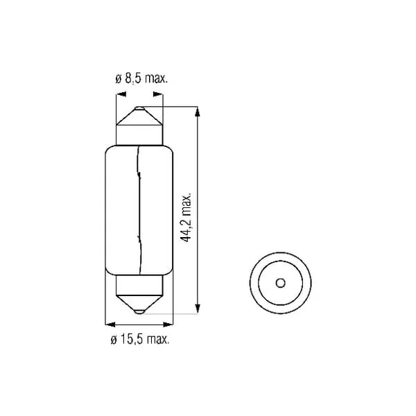 Kramp - B2447 - Lampadina C18W 18W SV8.5