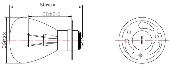 Kramp - BA1270 - Lampadina 35/35W P15D RP35