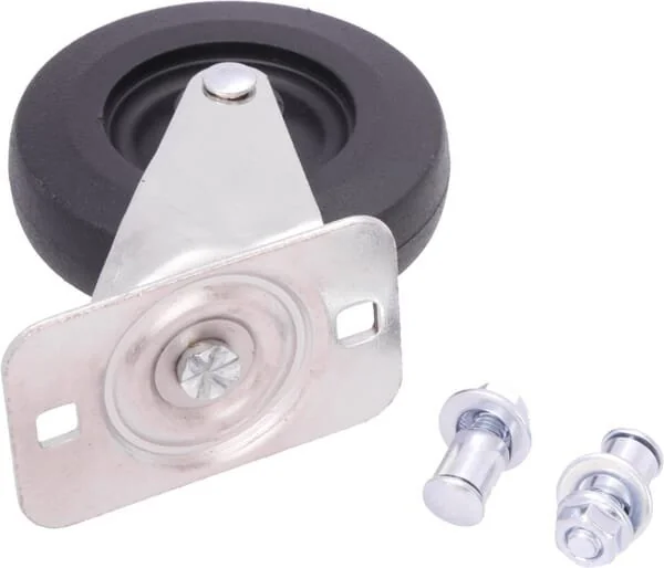 Kramp - BE26001 - Ruota orientabile girevole, Ruota in gomma: Diametro 76, Attacco a piastra, MVP