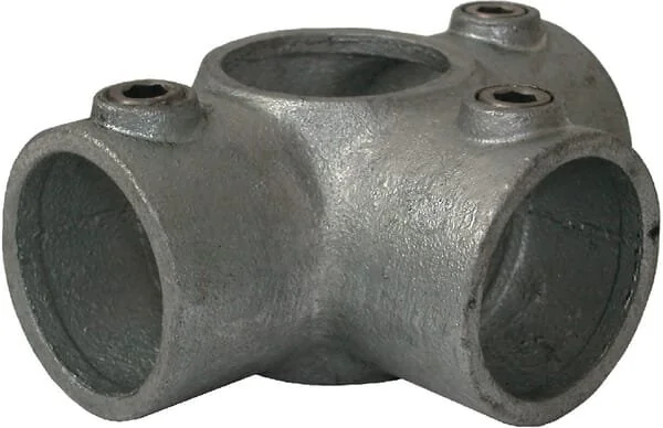 Kramp - C23G40 - Pezzo di collegamento, a 3 vie, 176-D 90° 48.3mm