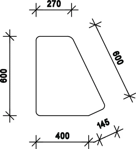 Kramp - D7758 - Vetro porta inferiore