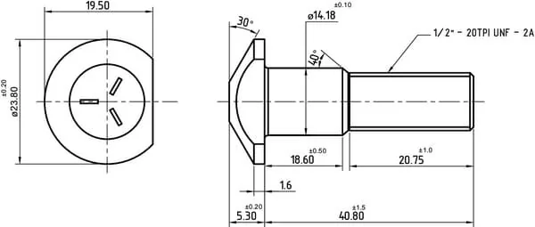 Kramp - E83W1107N - Bullone ruota