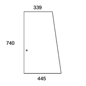 Kramp - F281505350011N - Finestra laterale scorrevole