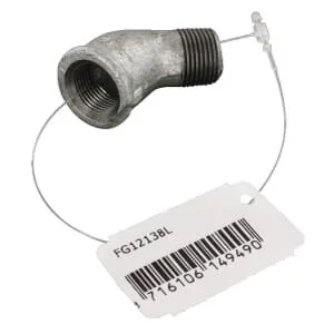 Kramp - FG12138L - Gomito 45° femmina/maschio ZN