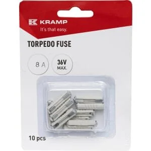 Kramp - FS10018A - Fusibile siluro ceramico 8A White (x10)