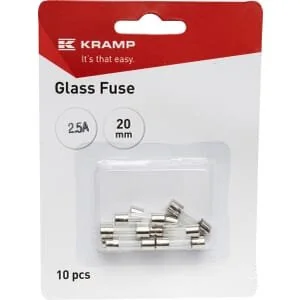 Kramp - FS10021A - Fusibile in vetro 2.5A 20mm (x10)