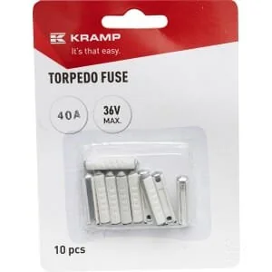 Kramp - FS10040A - Fusibile siluro ceramico 40A Grey (x10)