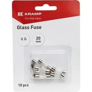 Kramp - FS1004A - Fusibile in vetro 4A 20mm (x10)
