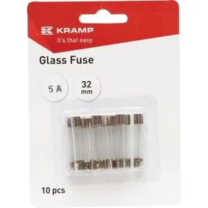 Kramp - FS1505A - Fusibile in vetro 5A 32mm (x10)