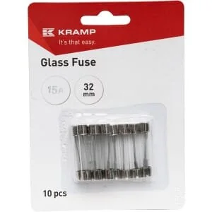 Kramp - FS1515A - Fusibile in vetro 15A 32mm (x10)
