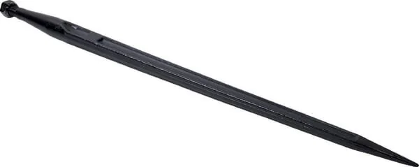 Kramp - FT1KR - Dente caricatore, diritto, sezione a doppia T 36x810mm, punta affilata con dado M22x1.5mm, nero