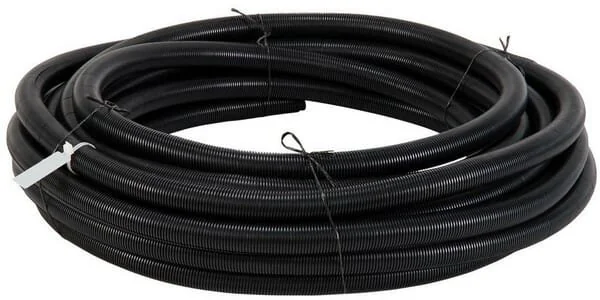 Kramp - FTBLC28025 - Tubo di protezione 28 mm 25 m in corrugato flessibile, chiuso, nero