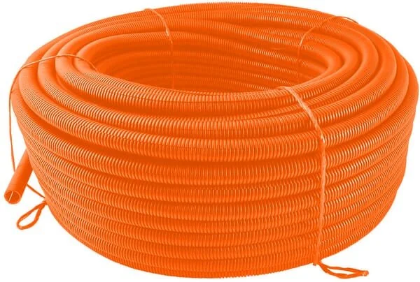 Kramp - FTOR06100 - Tubo di protezione 6 mm 100 m in corrugato flessibile, aperto, arancione