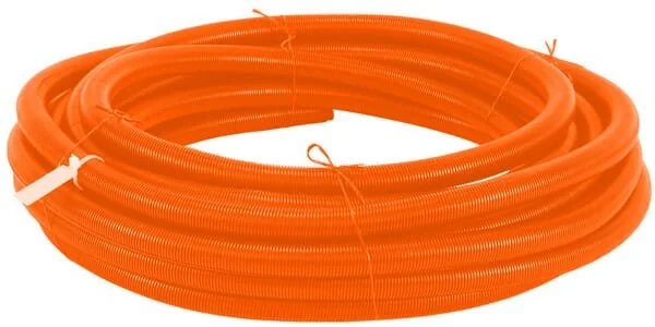 Kramp - FTOR28025 - Tubo di protezione 28 mm 25 m in cartone ondulato flessibile, aperto, arancione