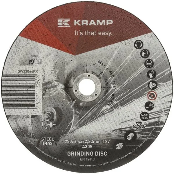 Kramp - GW23064KR - Disco abrasivo 230x6.4mm