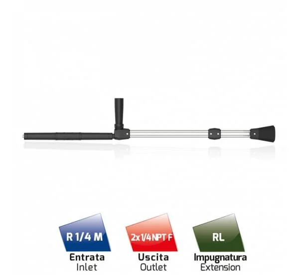 Kramp - HD400300 - Lancia doppia 985mm, acciaio inossidabile