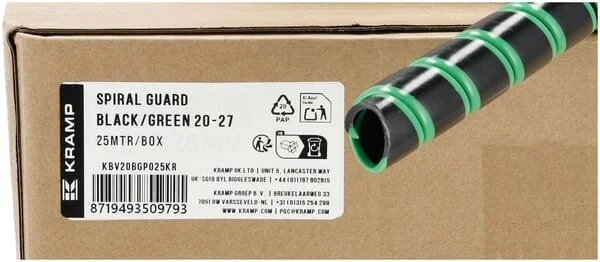 Kramp - KBV20BGP025KR - Protezione spirale nero/verde 20-27 25m