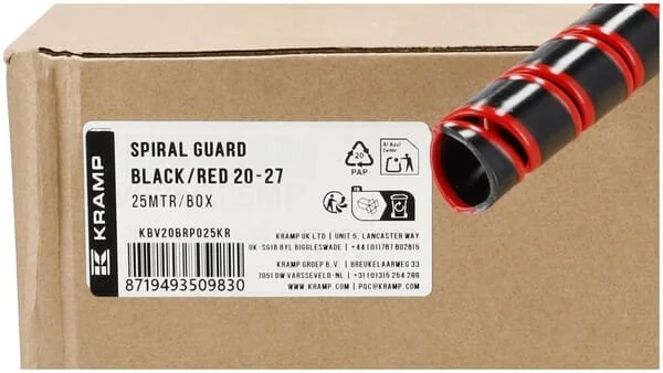 Kramp - KBV20BRP025KR - Protezione spirale nero/rosso 20-27 25m