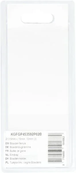 Kramp - KGFGP453592P02B - Puntale Bowden X 15mm, 10mm (2)