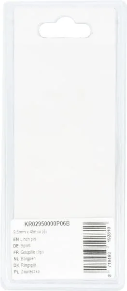 Kramp - KR02950000P06B - Perno di bloccaggio 9.5mm x 45mm (6)