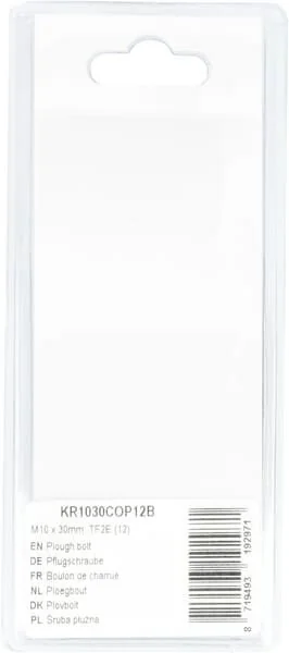 Kramp - KR1030COP12B - Vite aratro M10x30mm, TF2E (12)