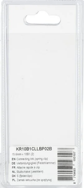 Kramp - KR10B1CLLBP02B - Maglia di connessione (Molla a clip) 15.6mm X 10B1 (2)