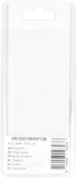 Kramp - KR1230109VKP12B - Bullone aratro M12x30mm, TFCC (12)