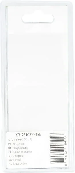 Kramp - KR1234C2FP12B - Bullone aratro M12x34mm, TC (12)