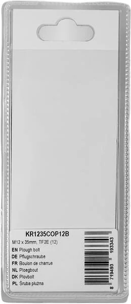 Kramp - KR1235COP12B - Bullone aratro M12x35mm, TF2E (12)