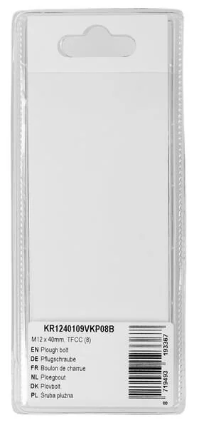 Kramp - KR1240109VKP08B - Bullone aratro M12x40mm, TFCC (8)