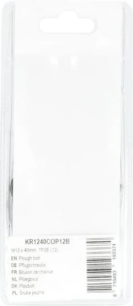 Kramp - KR1240COP12B - Bullone aratro M12x40mm, TF2E (12)