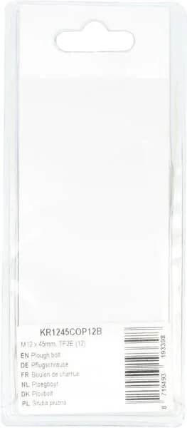 Kramp - KR1245COP12B - Bullone aratro M12x45mm, TF2E (12)