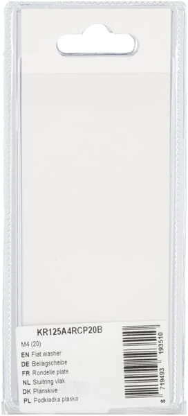 Kramp - KR125A4RCP20B - Rondella piatta M4 (20)