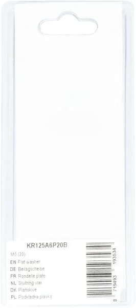 Kramp - KR125A6P20B - Rondella piatta M6 (20)