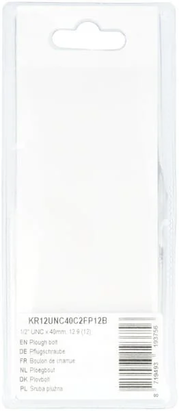 Kramp - KR12UNC40C2FP12B - Bullone dell'aratro UNC x 40mm, 12.9 (12)