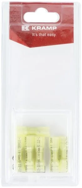 Kramp - KR1440890021P06B - Terminale a lama femmina, giallo 6.3x0.8mm - 4.0-6.0mm² (6)