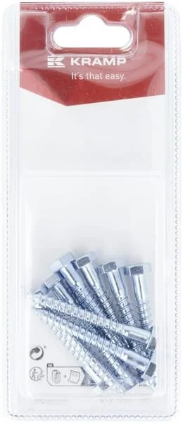 Kramp - KR571650P10B - Vite da legno M6x50mm (10)