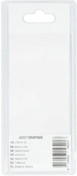 Kramp - KR571850P06B - Vite da legno M8x50mm (6)