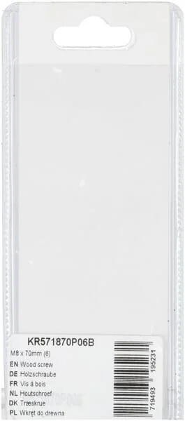 Kramp - KR571870P06B - Vite da legno M8x70mm (6)