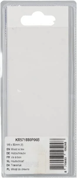 Kramp - KR571880P06B - Vite da legno M8x80mm (6)