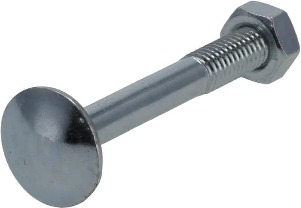 Kramp - KR603540P10B - Dado e bullone a testa quadra M5x40mm, 4.6 (10)