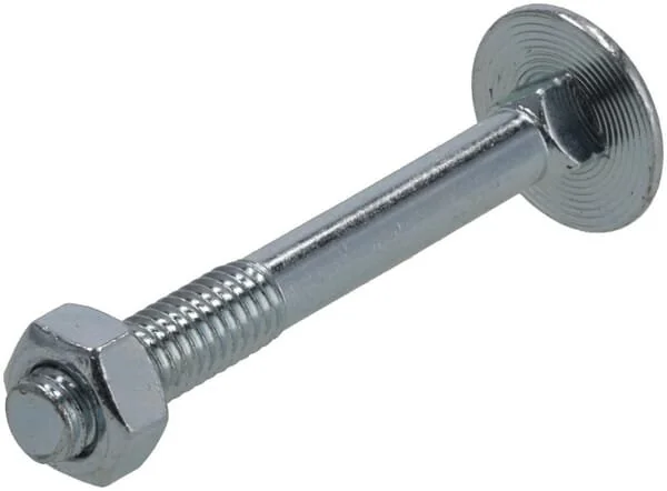 Kramp - KR603540P10B - Dado e bullone a testa quadra M5x40mm, 4.6 (10)