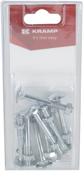Kramp - KR603650P10B - Dado e bullone M6x50mm, 4.6 (10)