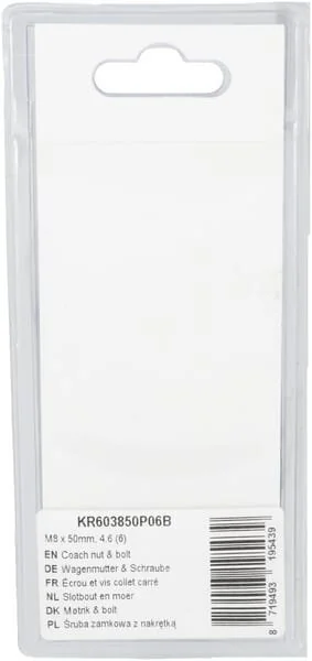 Kramp - KR603850P06B - Dado e bullone M8x50mm, 4.6 (6)