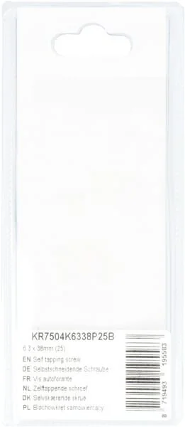 Kramp - KR7504K6338P25B - Vite autofilettante 6.3x38mm (25)