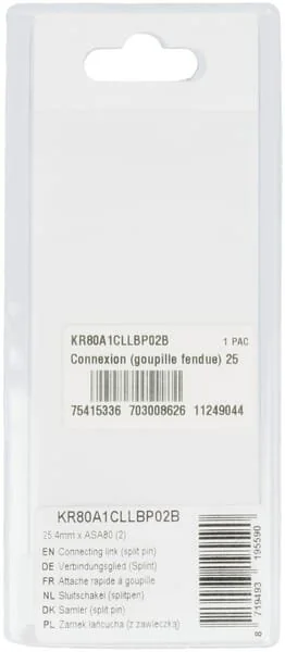 Kramp - KR80A1CLLBP02B - Maglia di connessione (Coppiglia) 25.4mm X ASA80 (2)