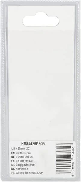 Kramp - KR84425P20B - Vite a taglio M4x25mm (20)