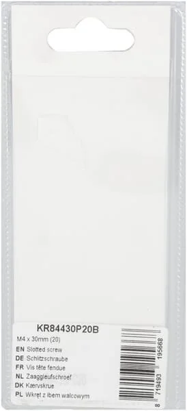 Kramp - KR84430P20B - Vite a taglio M4x30mm (20)