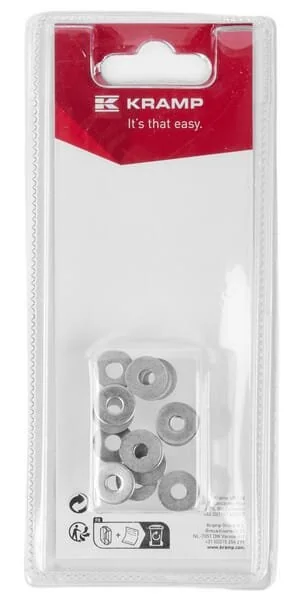 Kramp - KR9021A4P20B - Rondella per bullone a testa quadra M4x12 Diameter (20)